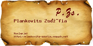 Plankovits Zsófia névjegykártya